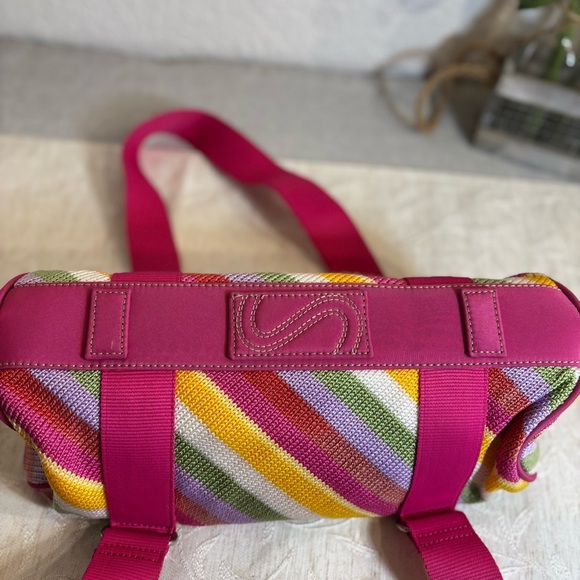 The Sak Barrel Bag Summer Colors Knit Woven Shoulder 10 Year Anniversary - Picture 10 of 13